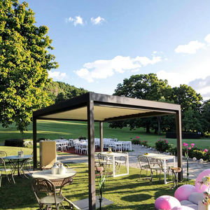 Pérgola de Aluminio <span class=keywords><strong>Sweet</strong></span> Home, Impermeable, Ecológica, Muebles Eléctricos para Exteriores, para <span class=keywords><strong>Terraza</strong></span>, Jardín, Bar, con LED - Product Image 1