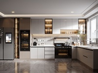 Fabricant de meubles de cuisine modulaires modernes à domicile avec emballage plat, garde-manger intelligent, livraison rapide
