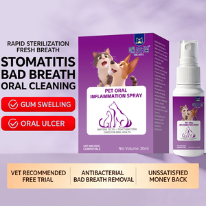 Spray para el Cuidado Bucal de Perros y Gatos, Seguro para Lamer, con Inulina y Ácido Cítrico, Alivia el Dolor de Úlceras Bucales y <span class=keywords><strong>la</strong></span> Saliva Excesiva, OEM/ODM - Product Image 2