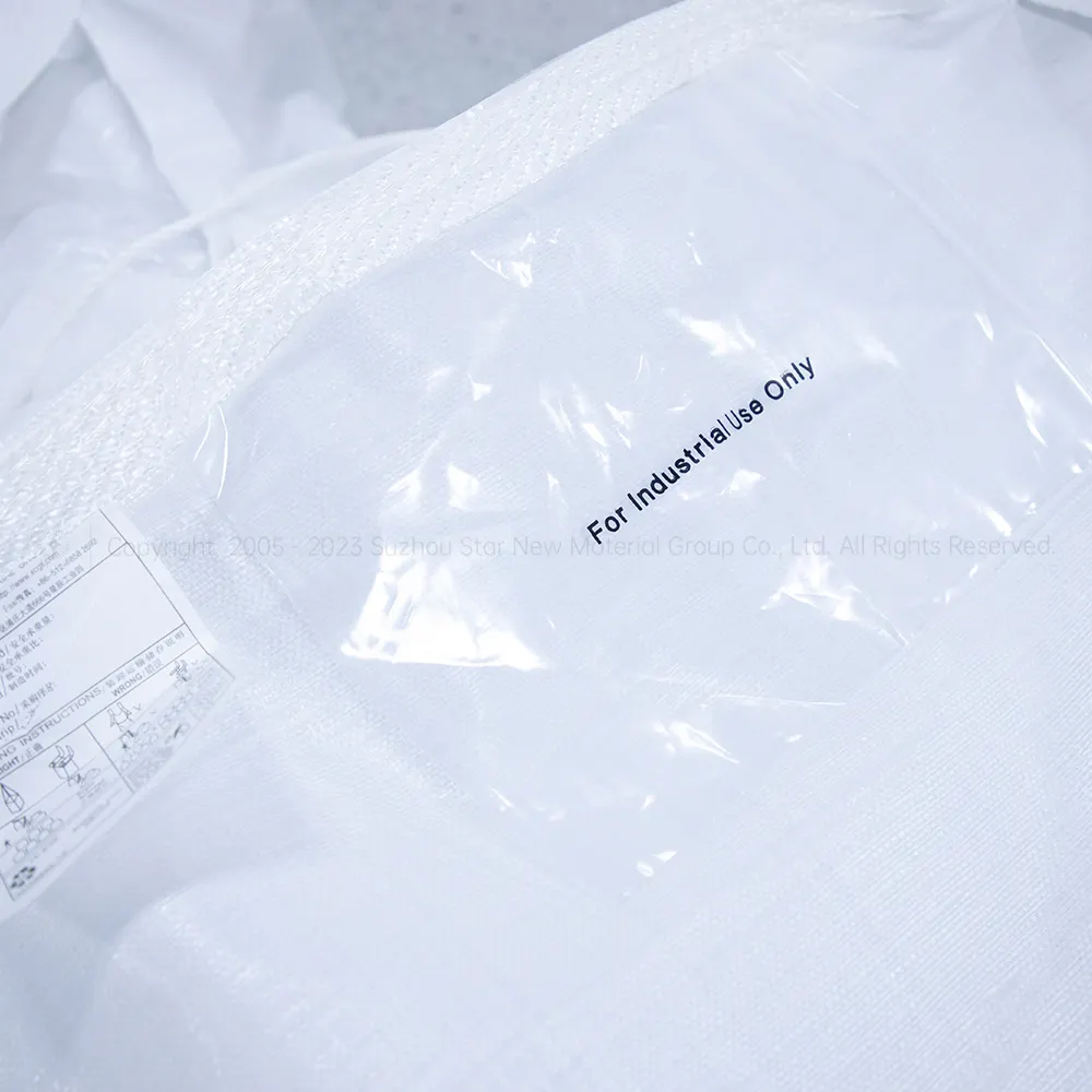 Fábrica de China Color blanco PP tejido PP bolsa a granel 100% virgen tejido Jumbo bolsa grande para lote de carga