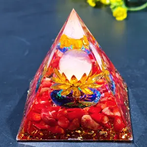 5 6cm spiritual product energy orgonite pyramid crystal gem orgone pyramid for fengshui