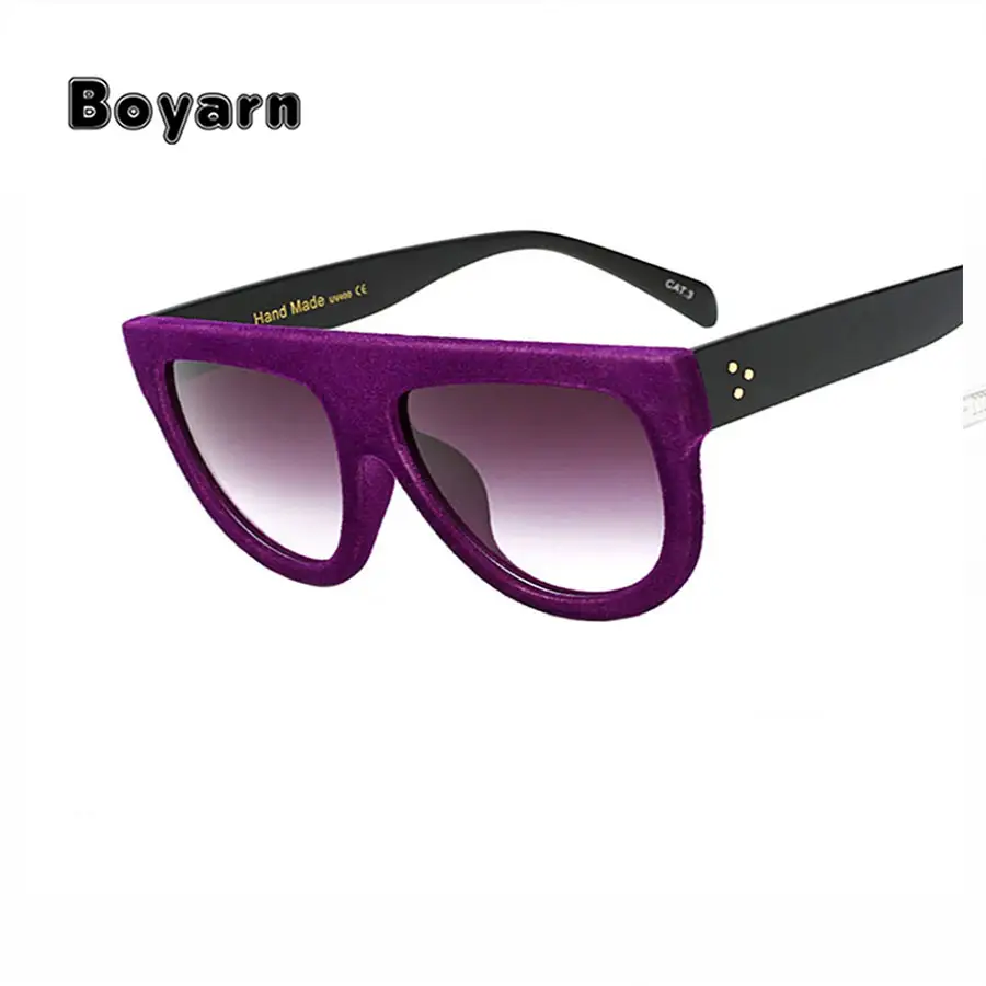 Boyarn óculos de sol feminino, óculos de sol para mulheres, de tamanho grande, preto, de veludo, vintage, uv400