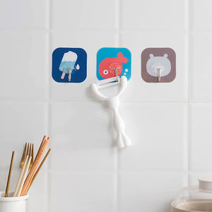 Cartoon <b>Hook</b> for Kitchen Bathroom PVC Self-<b>adhesive</b> Traceless Multi-functional Strong <b>Hooks</b> - Product Image 4