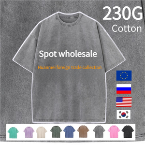 Chất Lượng Cao 100% Cotton Quá Khsize Dệt Kim O-Cổ Axit Rửa In Kỹ Thuật Số Dip Dye Gradient May Nhuộm Trống Tùy Chỉnh T-Shirt - Product Image 3
