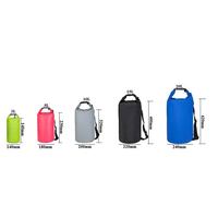 Lot de 5 sacs étanches personnalisables avec logo, 2L, 5L, 10L, 15L, 20L, 30L, en PVC 500D, pour la randonnée, la natation et le bateau