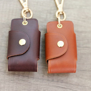 Retro PU leather <b>car</b> <b>key</b> pouch, creative portable waist-mounted <b>key</b> <b>ring</b>, portable <b>key</b> organizer, <b>key</b> cover. - Product Image 4