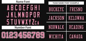 Camiseta de Fútbol Auténtica Personalizada de Estilo Clásico Negro, Rosa y Blanco - Product Image 3