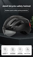 Casque de vélo unisexe aérodynamique pour le cyclisme en extérieur, hors route, en montagne, sur route, avec feu arrière rechargeable