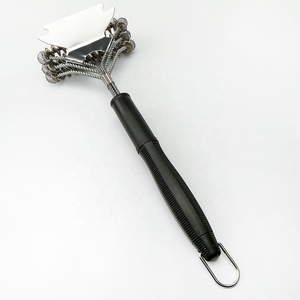 New Nhựa SS Thịt Nướng Thép Không Gỉ Lông Miễn Phí <span class=keywords><strong>Scraper</strong></span> Nướng Làm Sạch An Toàn Nhiệm Vụ Nặng Nề BBQ Bàn Chải Và <span class=keywords><strong>Scraper</strong></span> Làm Sạch Kit - Product Image 1