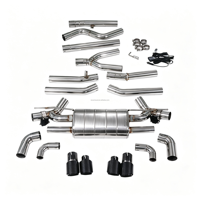 Système d'échappement pour BMW Série 5 540i G30 B58 3.0T 2017-2023 SS304 avec double valve, silencieux simple, embouts quadruples, tuyau CatBack
