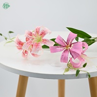 Premium 79cm Realistische Künstliche Seiden-Lilien Lebensechte Heimdekoration für Hotel Hochzeit Tischdekoration Arrangement