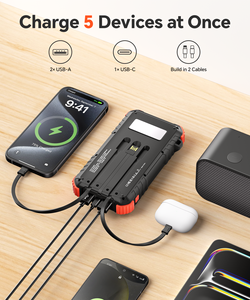 Nuovo 2026 Power Bank Portatile da 20000mAh con Luce LED per Campeggio, Mini Caricatore Solare per Zaino, Alta Impermeabilità per Attività all'Aperto - Product Image 6