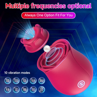 Sexspielzeug Rosen-Dildo Vibrator 10 Saug- und Vibrationsmodi Klitoris-Nippel-Rosen-Sauger Klitoris-G-Punkt-Vibratoren für Frauen Paare
