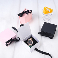 Boîte à bijoux en carton écologique, impression de logo personnalisée, ensemble d'emballage de luxe pour collier, bague, bracelet