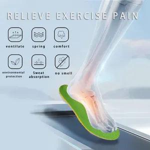 Semelles de sport en silicone TPE avec soutien de la voûte plantaire et mousse de massage plantaire orthopédique pour des chaussures de course confortables