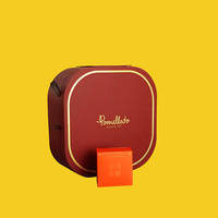 Boîte d'emballage rigide en papier STPP pour 4 biscuits/gâteaux, idéale pour les créations 3D en papier, avec insert en papier doré
