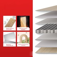 Panneaux en nid d'abeille entièrement en aluminium, résistants au feu, insonorisants, isolants thermiquement, revêtements muraux, panneaux de plafond