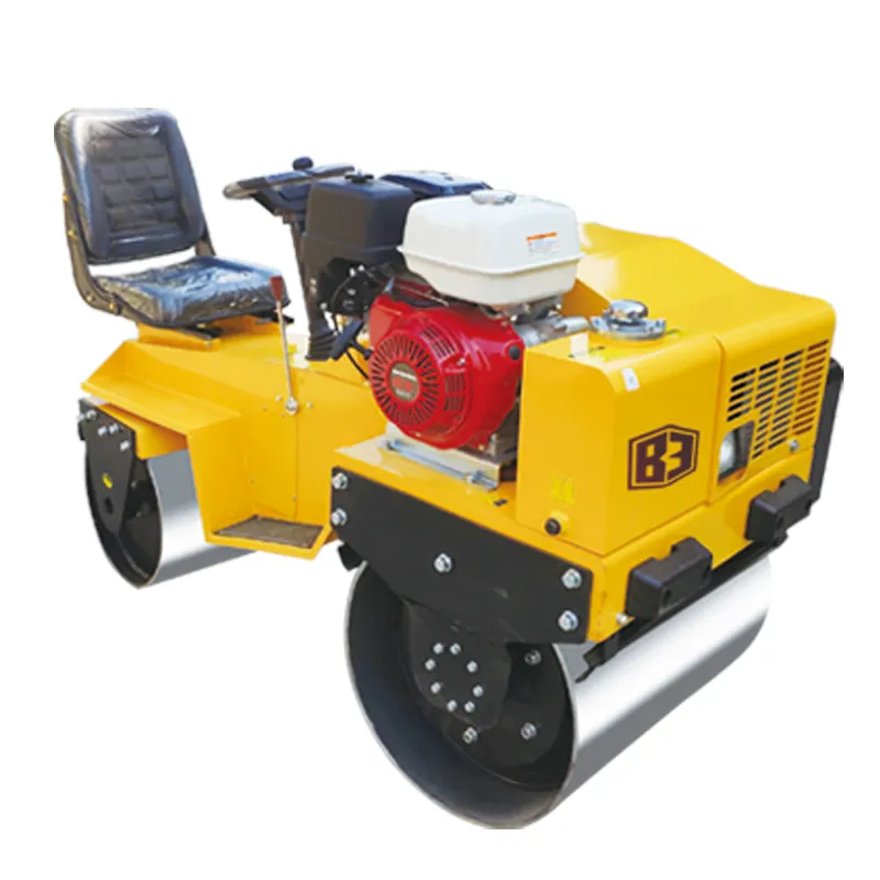 Double drum vibratory road roller soil compaction machine asphalt roller 3 ton