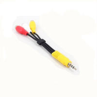 Câble audio et vidéo en cuivre nickelé avec gaine en PVC, avec connecteurs 3,5 mm vers 3 RCA mâle vers mâle pour lecteur DVD