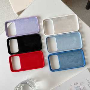 Silicone Trường Hợp Đối Với 17 Pro Max Biểu Tượng Tùy Chỉnh Silicone Lỏng Bìa Sợi Nhỏ <span class=keywords><strong>Silicon</strong></span> Trở Lại Shell Đối Với iPhone 17 16 15 14 13 12 11 - Product Image 3