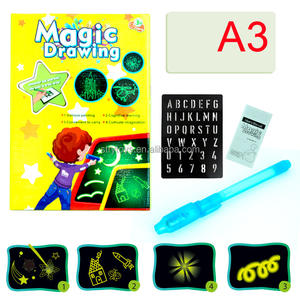 Lavagna Luminosa LED A3, Lavagna Fluorescente, Tavola da <span class=keywords><strong>Disegno</strong></span>, Graffiti Divertenti, Evidenziatore, Giocattoli Educativi per Bambini - Product Image 4