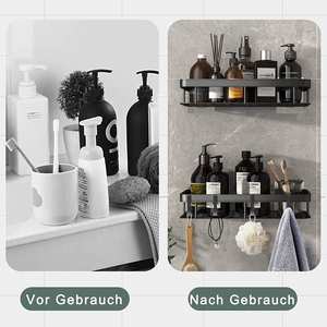 Wholesale <strong>Shower</strong> Caddy Corner Storage Shelf Wall Mounted Self Adhesive <strong>Kitchen</strong> Corner Racks Bathroom Double Shelves - Product Image 3