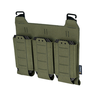 IDOGEAR Black G-Buckle Front Flap Panel Triple 5.56 Mag Pouch Tactical Hunting Outdoor 500D Nylon <strong>MOLLE</strong> <strong>Attachment</strong> - Product Image 5
