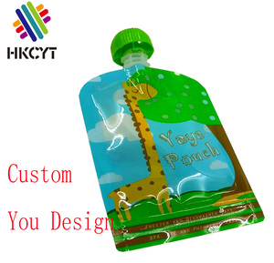 Bolsa de papel de aluminio con impresión personalizada ecológica para niños, bolsas de embalaje de alimentos y bebidas con boquilla - Product Image 2