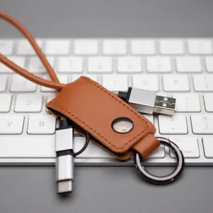 Portachiavi con cavo di ricarica multiplo, gadget personalizzati - Product Image 1