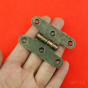 Factory supply strong anti-brass H shaped metal box hinge for wooden cases