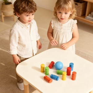 Jeu cognitif en bois Montessori <span class=keywords><strong>pour</strong></span> développer la mémoire et la cognition des couleurs chez les enfants, jouet éducatif amusant <span class=keywords><strong>pour</strong></span> apprendre à associer les bonbons - Product Image 2