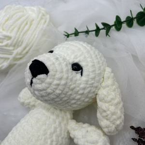 Ganchillo a mano Perros blancos <span class=keywords><strong>Ojos</strong></span> de seguridad <span class=keywords><strong>y</strong></span> nariz <span class=keywords><strong>para</strong></span> bebé Amigurumi Hilo grueso Juguetes de animales <span class=keywords><strong>para</strong></span> niños - Product Image 3