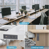 ETL répertorié charge rapide 20W PD USB C Port carré intégré prise d'armoire cachée encastrée multiprise mobilier de bureau en plastique