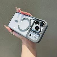 Coque de téléphone magnétique avec support de protection d'objectif d'appareil photo, antichute, pour iPhone 17 18 16