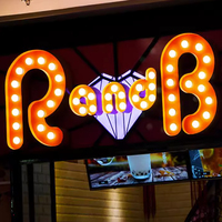 Lampu LED MR & MRS Kustom, Karakter Bercahaya untuk Membuat Tanda, Akrilik 3D LED, Kotak Lampu Ajaib untuk Iklan, Huruf Tanda LED