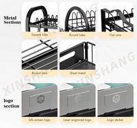 Étagère de Douche d'Angle Extensible en Métal à Tension Réglable à 4 Niveaux pour Salle de Bain