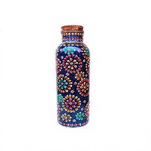 New Arrival Copper Metal Water Bottle <b>Flower</b> <b>Sticker</b> Enamel Printed Customized Design Shape Colour Size Portable Eco-Friendly - Product Image 1
