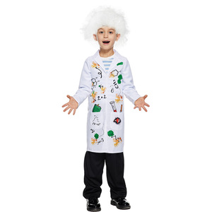 Costume de laborantier scientifique pour enfants, blanc, en polyester, pour fêtes et spectacles, taille M - Product Image 3