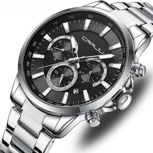 New Men <b>Watch</b> Luxury Quartz Chronograph Sport Waterproof Man <b>Watches</b> Business Fashion Stainless Steel Wristwatch - Product Image 2