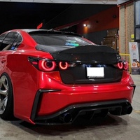 Pour Infiniti Q50 : Amélioration du pare-chocs, édition Peak, spoiler arrière double sortie simple, kit carrosserie