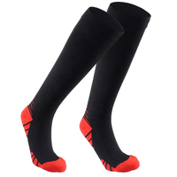 Chaussettes de compression personnalisées, chaussettes de sport à compression, nylon et élasthanne, bout sans couture, talon antidérapant, confort amélioré, logo OEM, unisexe