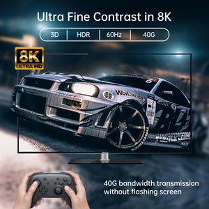 8K 60Hz HDMI Splitter 1 trong 2 ra + AC adapter , MT-VIKI 40gbps HDMI Splitter 1x2 8K 60Hz 4k 120Hz nhôm - Product Image 2