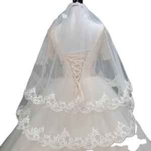 <span class=keywords><strong>Voile</strong></span> de style nouveau 2024, vente chaude à <span class=keywords><strong>bas</strong></span> prix, vente en gros, robes courtes en dentelle blanche pure pour femmes voilées, voiles de mariée pour mariage - Product Image 1