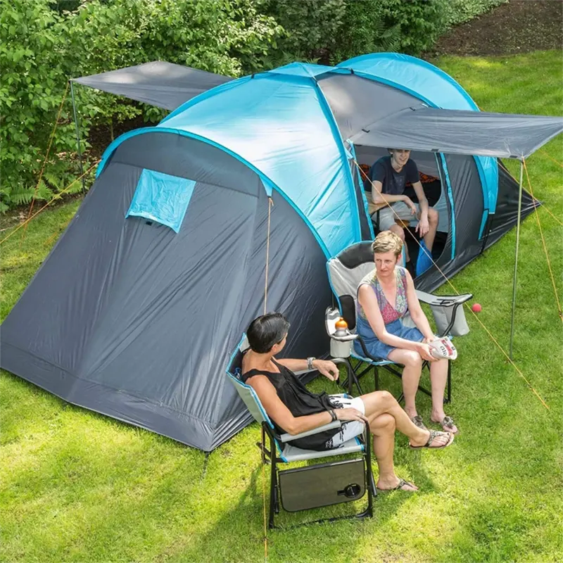 6 Person 3 Room Luxury Outdoor Large House Family Camping Tent
