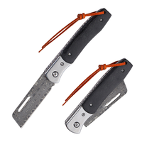 Nouveau design Couteau de chasse pliant à lame fixe DIY, lame en acier Damas, pointe tombante, manche en bois, OEM, garantie 1 an pour le camping