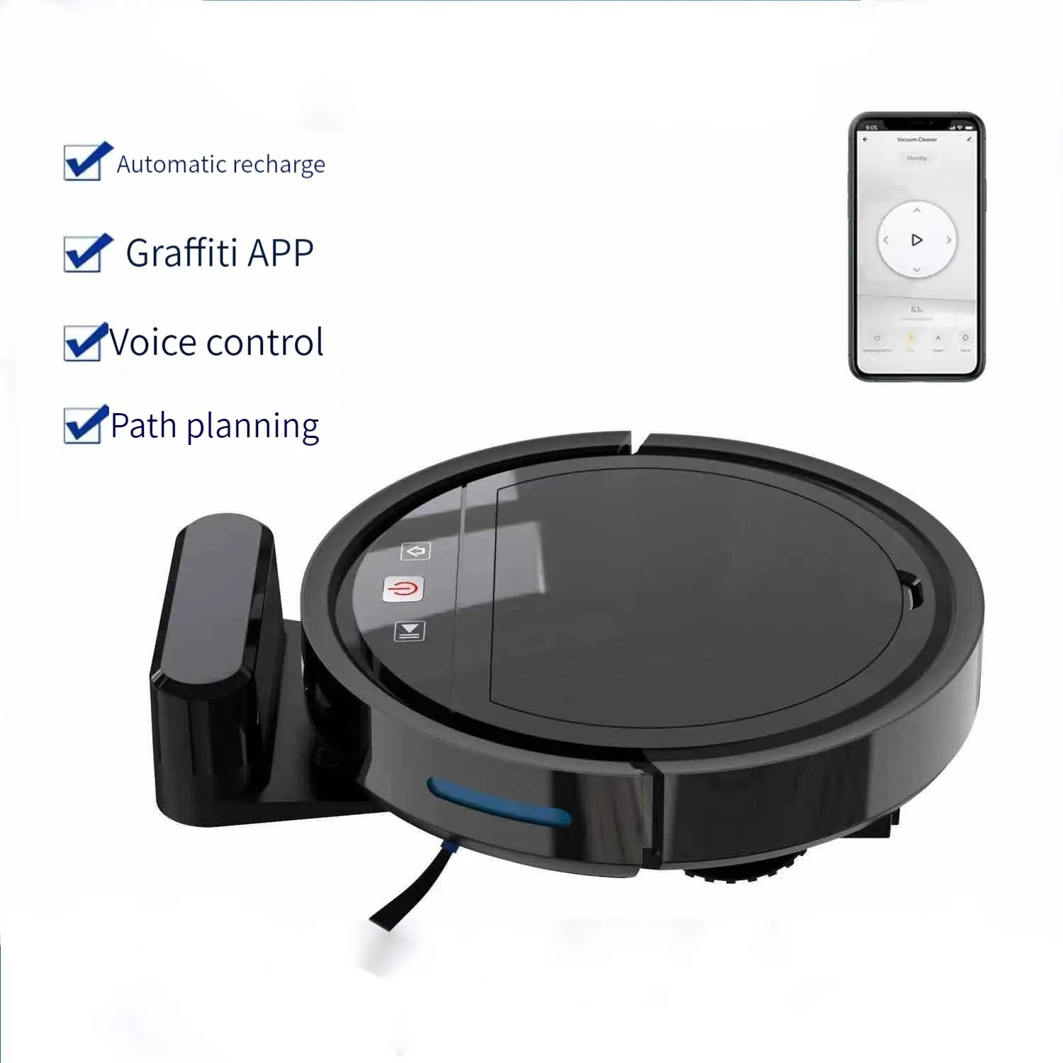 Intelligent LCD Display 3000Pa Laser Navigation Driving House Hall Mop Floor Self Emptying Dustbin Smart Robot Vacuum Cleaner