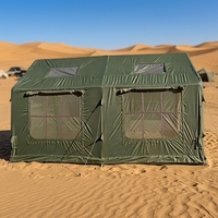 Tente gonflable de luxe pour l'extérieur, très vendue, 12 places, 8-10 personnes, camping, imperméable, portable, quatre saisons, Oxford, montage rapide automatique