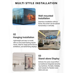 Lionled tính thấm cao trong nhà pha lê Màn hình phim với tính linh hoạt mạnh mẽ trong suốt Màn hình hiển thị LED cho Glass xây dựng - Product Image 4