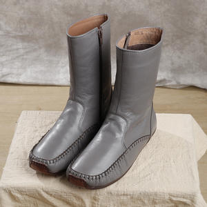 New <b>Waterproof</b> <b>Sheepskin</b> and Lambskin Side Zipper Ankle <b>Boots</b> in Solid Color Casual Warm Fashionable Versatile Durable for Women - Product Image 5
