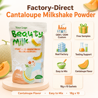 Mélange pour Boisson au Cantaloup 180g, Vente en Gros Directe Usine OEM ODM, Échantillon Gratuit pour Acheteurs en Gros et Chaînes de Magasins Mondiales